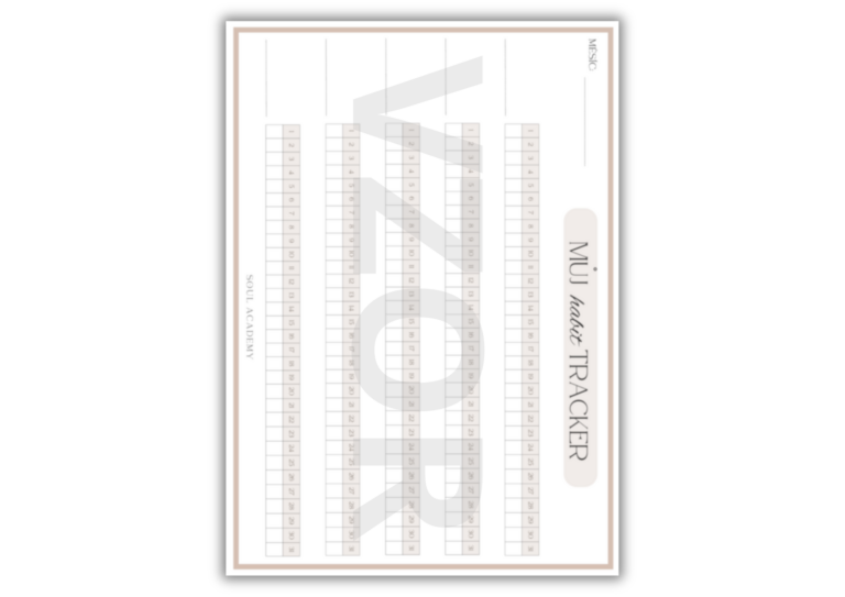 Habit tracker ke stažení béžové Soul Academy