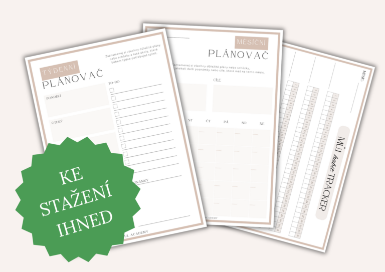 Set plánovačů ke stažení béžový Soul Academy