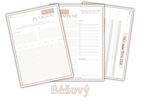 Set plánovačů béžový ke stažení Soul Academy