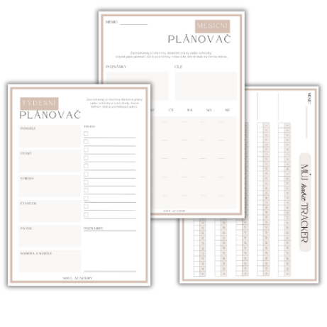 Set plánovačů béžový Soul Academy