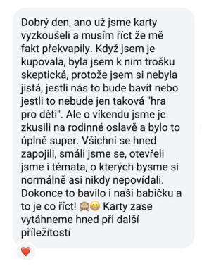 Recenze konverzační karty